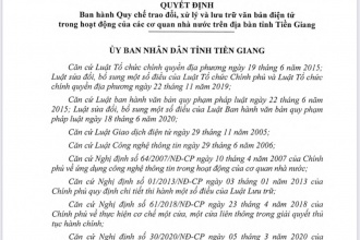 31/2021/QĐ-UBND Quyết định ban hành quy chế trao đổi, xử lý và trao đổi văn bản điện tử trong hoạt động của các cơ quan nhà nước trên địa bàn tỉnh Tiền Giang